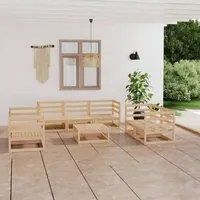 Set Divani da Giardino 9 pz in Legno Massello di Pino 3075454