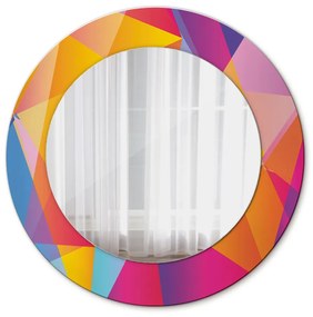 Specchio rotondo cornice con stampa Composizione geometrica fi 50 cm