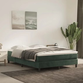 Giroletto A Molle Con Materasso Verde Scuro 140x190 Cm Velluto /
