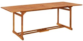 Tavolo da pranzo per esterni 220x90x75cm legno massello acacia
