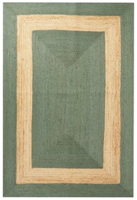 Tappeto iuta verde 200 x 300 cm KARAKUYU Beliani