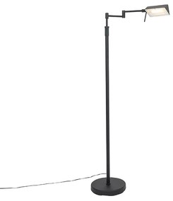 Lampada da terra di design nera con LED e dimmer touch - Notia