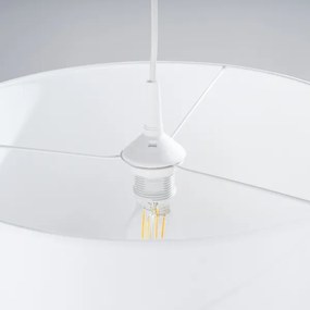 Sollux SL.1404 - Lampadario a sospensione con filo NOVA 1xE27/15W/230V diametro 40 cm bianco