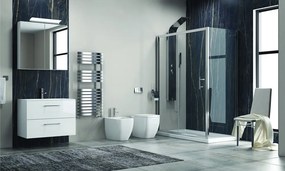 Box Doccia 140x80 cm ad angolo vetro 6mm anticalcare KF5000S - KAMALU