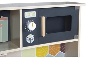 Janod - Cucina in legno con piano cottura a LED MOZAIC 2xLR6