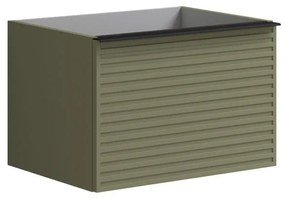 Mobile da bagno sotto lavabo Pixel stripes verde salvia L 60 x H 40 x P 45.5 cm 2 cassetti, lavabo non incluso