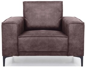 Poltrona in similpelle marrone scuro Copenhagen - Scandic