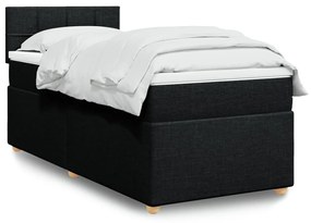 Giroletto A Molle Con Materasso Nero 90x200 Cm İn Tessuto /