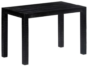 Tavolo da pranzo nero 118x60x76 cm in legno massello di mango