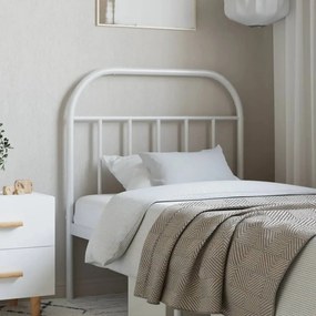 Testiera İn Metallo Bianco 90 Cm /