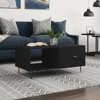 Tavolino da Salotto Nero 90x50x40 cm in Legno Multistratocod mxl 79162