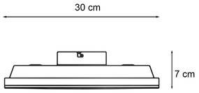 Pannello LED moderno bianco 30 cm con LED dimmerabile con temperatura di colore variabile - Aafke