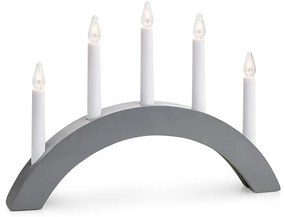 Markslöjd 704470 - Candelabro di Natale ATLE 5xE10/3W/230V grigio