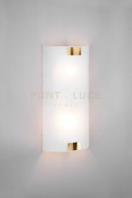 Pura applique vetro rettangolare ganci metallo ottone invecchiato l...