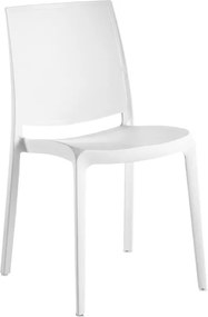 Sedia da giardino o cucina in polipropilene impilabile - Set 2 FEBE Bianco