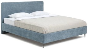 Letto matrimoniale imbottito blu con rete inclusa 180x200 cm Noira Slim – Bonami Selection