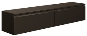 Mobile TV Sospeso 150 cm 2 Ante A Ribalta Nero Opaco Lume