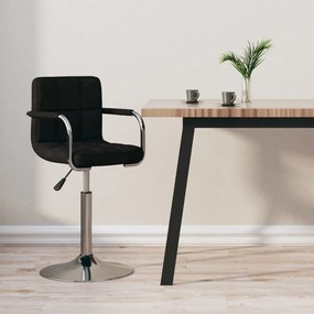 Sgabello Da Bar Nero İn Tessuto /