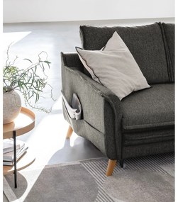 Divano letto angolare grigio scuro (angolo destro) Charming Charlie - Miuform