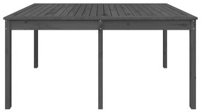 Tavolo da giardino grigio 159,5x82,5x76 cm legno massello pino