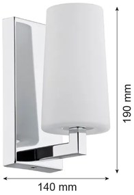 Argon 3358 - Applique CAMELOT 1xE27/15W/230V cromo lucido