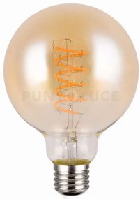 Lampadina attacco e27 sfera ambra dimmerabile con interruttore d. 9...