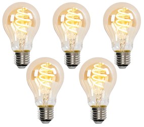 Set di 5 Lampadina LED intelligente E27 A60 oro 4W 270 lm 1800-3000K