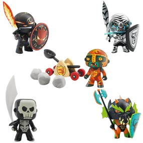 Pacchetto Arty Toys grande - cavalieri Baldy & catapulta & Volcano & Skully & Drack & Furious