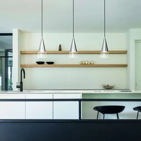 Ideal Lux - Lampadario LED a sospensione con filo CONO 1xGU10/7W/230V diametro 15 cm cromo