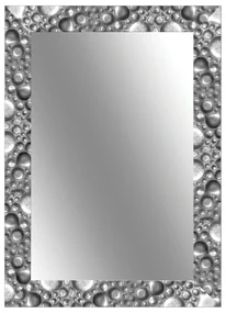Specchio VESUVIO rettangolare in legno argento 118 x 88 cm