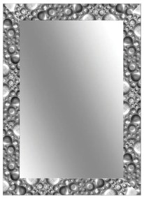 Specchio Vesuvio rettangolare in legno argento 88 x 68 cm