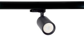 Faro GU10 per binario Trifase in alluminio Nero