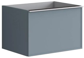 Mobile da bagno sospeso sotto lavabo L 60 x H 40 x P 45.5 cm blu laccato opaco, 1 cassetto Pixel frame