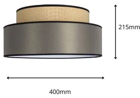 Plafoniera GRACE 1xE27/60W/230V diametro 40 cm beige/marrone