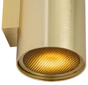 Lampada da parete design oro rotonda a 2 luci - Sab Honey
