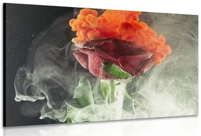 Stampa su tela – Rose con elementi astratti