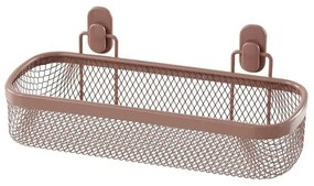 Mensola bagno rettangolare mocha in acciaio con 1 ripiano -Taki