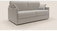 Divano Letto 3 Posti 189x96x96 cm in Tessuto Panna