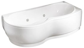 Vasca idromassaggio asimmetrica KEKKY 70 x 170 cm bianco