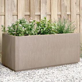 Fioriera Da Giardino Marrone Chiaro 80x36x35 Cm İn Pp /