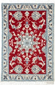 Nain Tappeto persiano 60 x 90 Rosso (Iran) Annodato A Mano