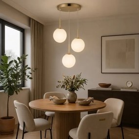 Brilagi - Lampadario sospeso con cavo MILO 3xE27/60W/230V dorato