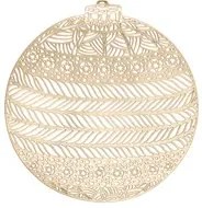 Tovaglietta Natale pallina oro 38 cm in plastica