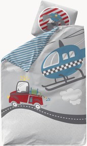 Set biancheria da letto per bambini in raso di cotone Heroes