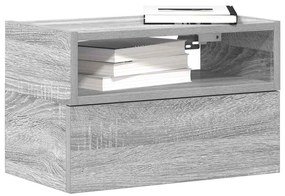 Comodino A Muro Grigio Sonoma 45x26x28,5 Cm /