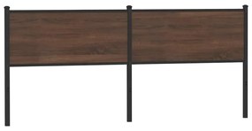 Testiera Rovere Marrone 190 Cm İn Legno Multistrato E Acciaio /