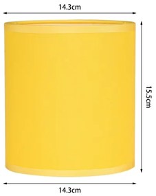 Brilagi - Paralume universale NUBILA E27 15,5x14 cm giallo