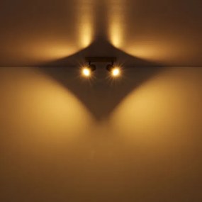 Globo 57911-2G - Faretto ROBBY 2xGU10/35W/230V grigio/marrone