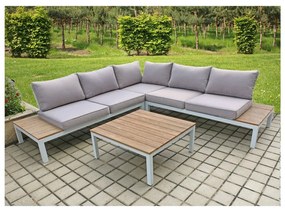 Divano angolare da giardino con tavolo contenitore Valentina - Garden Pleasure