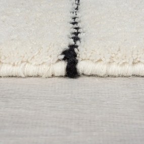 Tappeto in lana color crema tessuto a mano 160x230 cm Dottie Linear - Flair Rugs